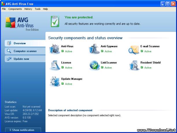 AVG AntiVirus Free 2011 - Antivirus - ANTIVIRUS / SECURITATE WEB - File Catalog - YDownload Programe Free Software